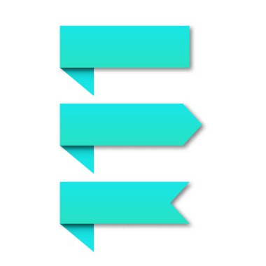 İzole edilmiş vektör kağıdı pankartları