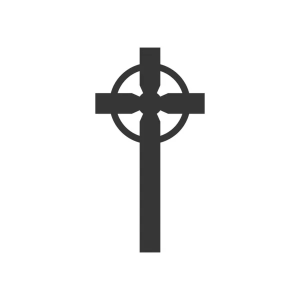 Icono Cruz Cristiana - vector . — Vector de stock