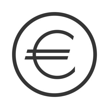 Vektör Euro para simgesi izole edildi.