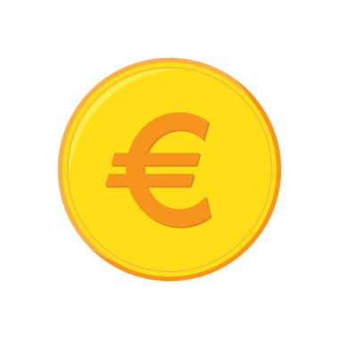 Vektör Euro para simgesi izole edildi.