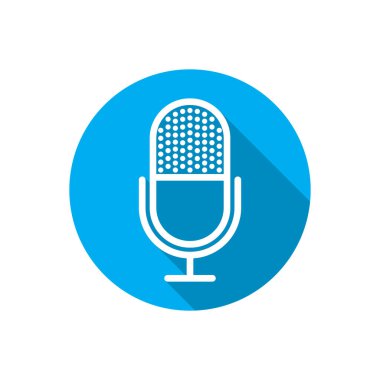 Vektör Mikrofon simgesi izole edildi.