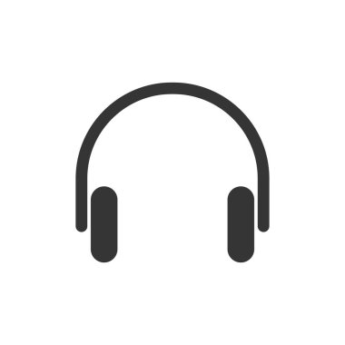Vektör Kulaklık simgesi izole edildi.