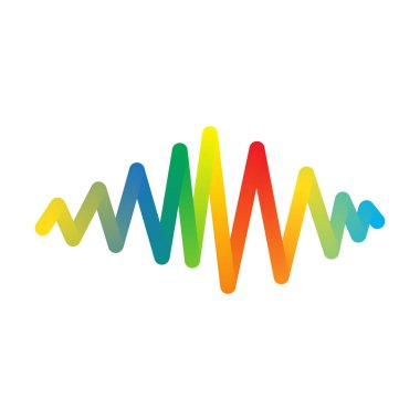 Renk Dalga simgesi - vektör illüstrasyonu.