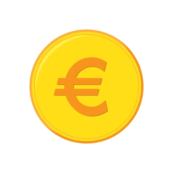 Vector Euromunt pictogram geïsoleerd. — Stockvector