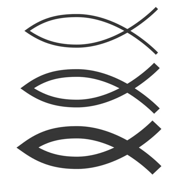 Вектор Набір іконок християнської риби — стоковий вектор