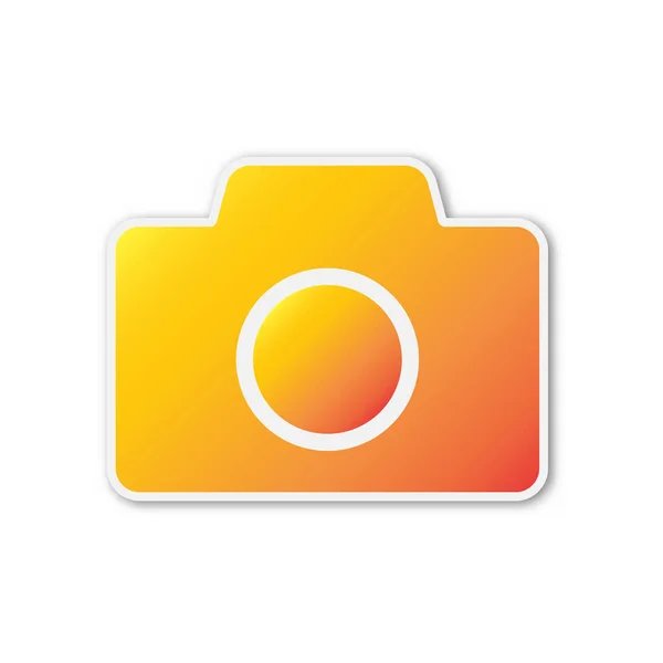 Vector photo camera icon isolated. — Stock Vector