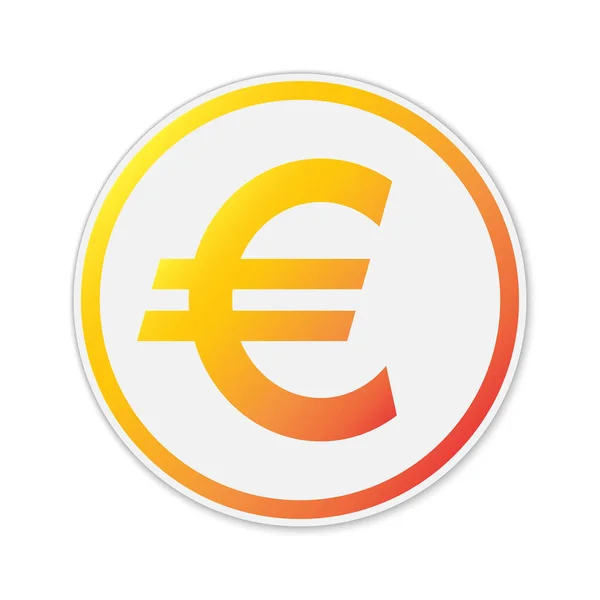 Vetor símbolo de moeda euro isolado . — Vetor de Stock