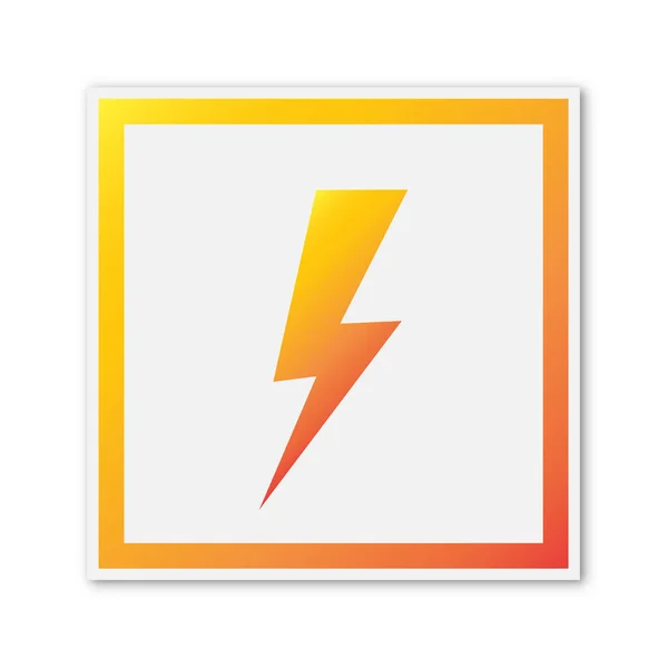 Símbolo de advertencia con icono Lightning aislado . — Archivo Imágenes Vectoriales