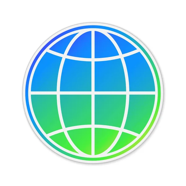 Vector Earth Globe icono aislado. — Archivo Imágenes Vectoriales