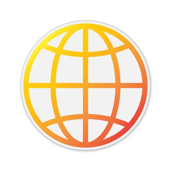 Vector Earth Globe icono aislado. — Archivo Imágenes Vectoriales