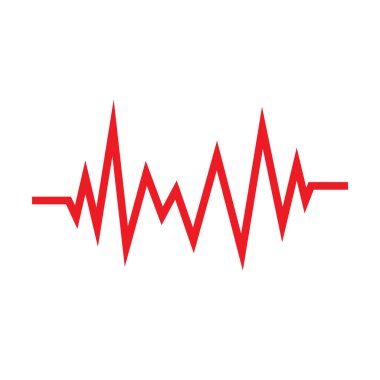 Kalp atışı simgesi - vektör.