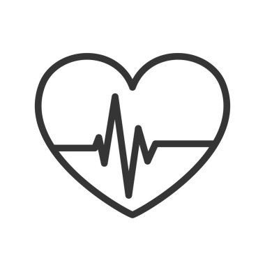 Kalp atışı simgesi - vektör.