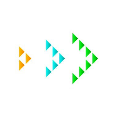 Noktalı oklar kümesi - vektör.