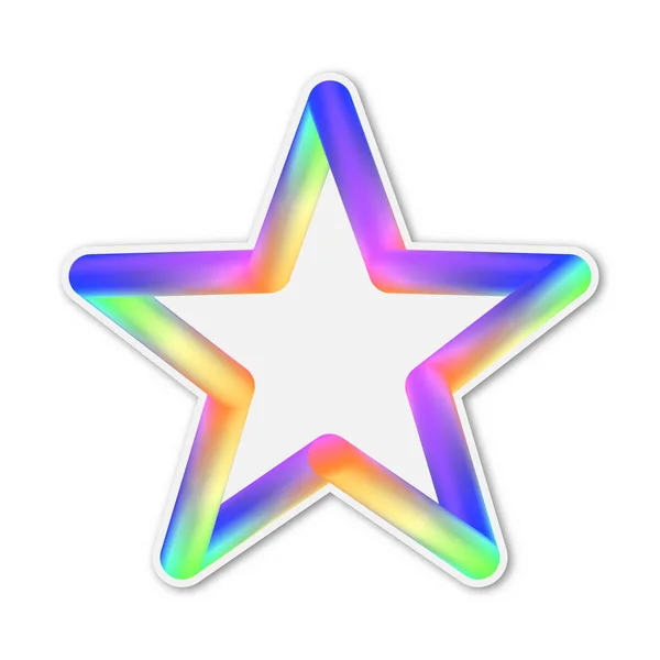 Kleurrijke vector Star icoon, geïsoleerd. — Stockvector