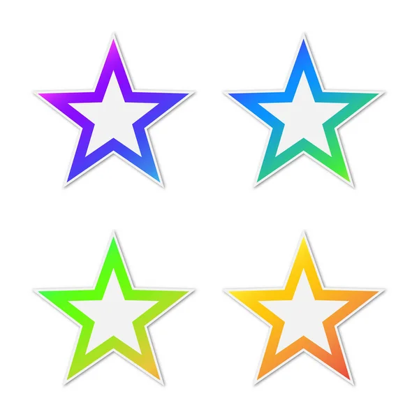 Set di icone vettoriali Star, isolate . — Vettoriale Stock