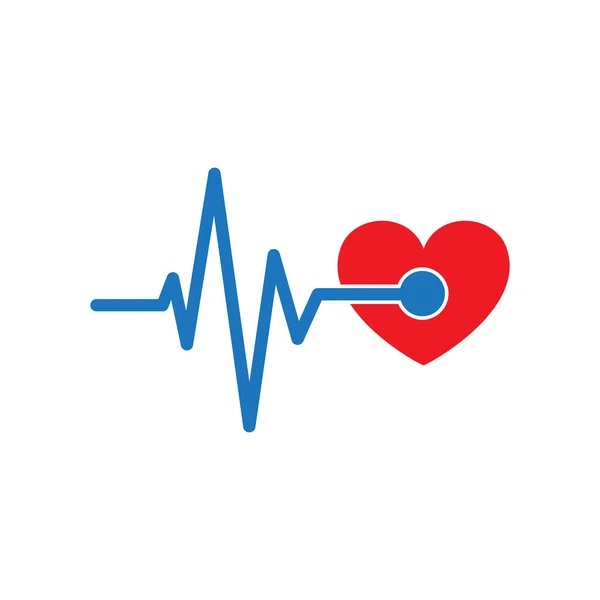 Heartbeat ikon - vektor. — Stock vektor