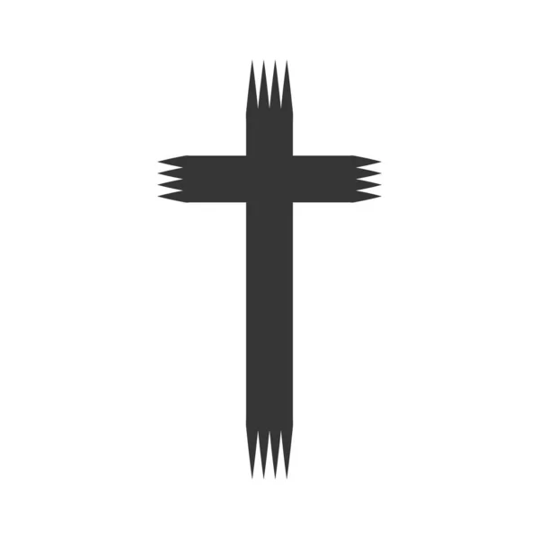 Christliches Kreuz Symbol - Vektor. — Stockvektor