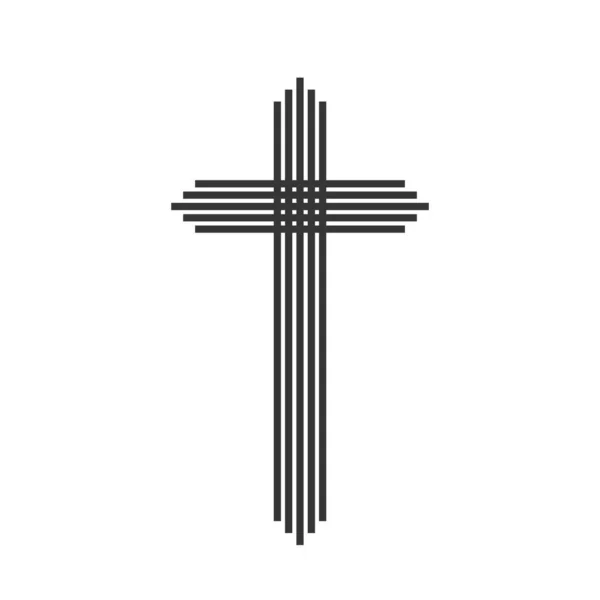 Christian Cross icon - vector. — 스톡 벡터