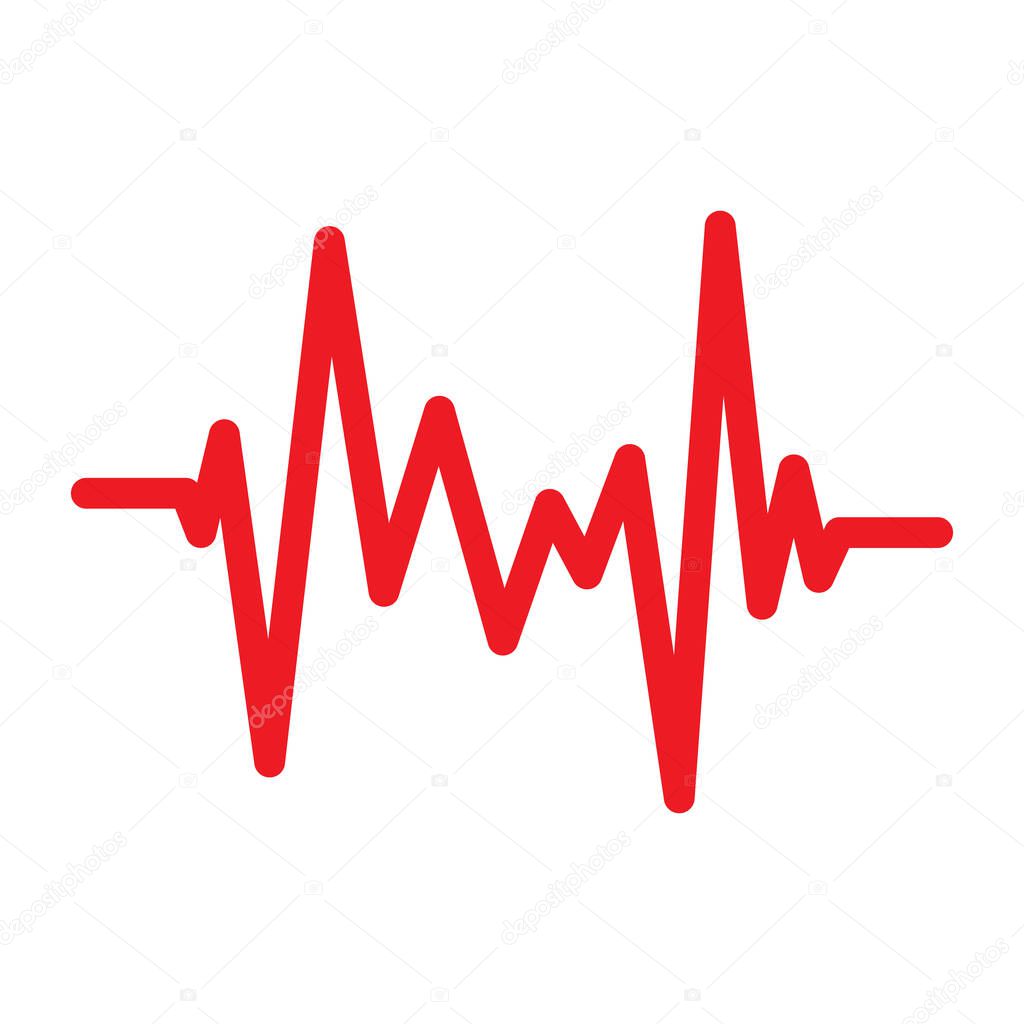 Heartbeat icon - vector.