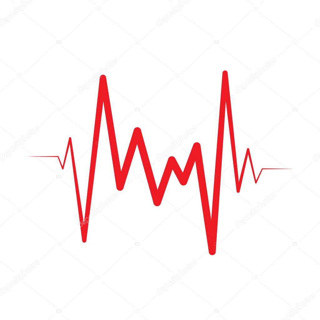 Heartbeat icon - vector.