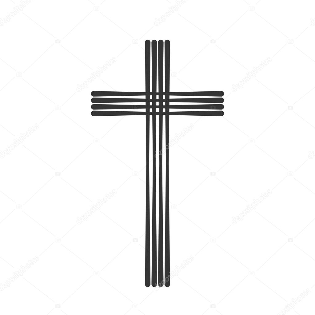 Christian Cross icon - vector.