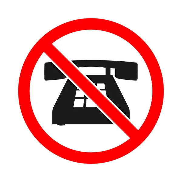 No phone sign on white background — Stock Vector