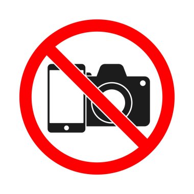 Telefon yok, beyaz arka planda kamera işareti yok..