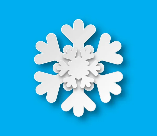 Vector origami Flocon de neige isolé . — Image vectorielle