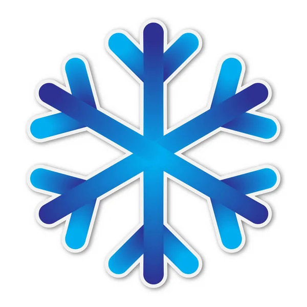 Vector Snowflake icoon geïsoleerd. — Stockvector