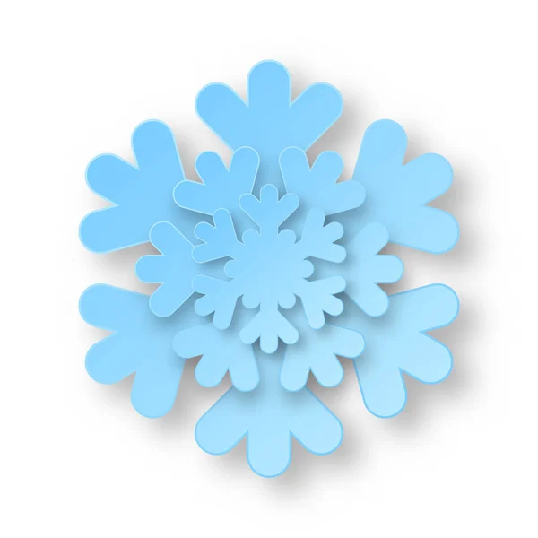 Vector origami Flocon de neige isolé . — Image vectorielle