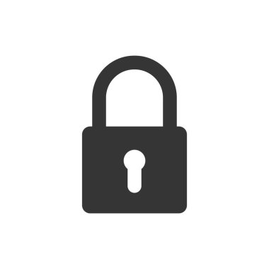 İzole kilit vektör simgesi.