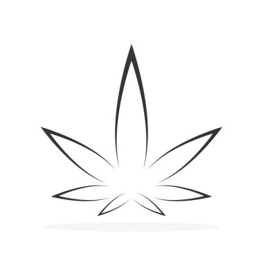 Esrar vektör logosu izole edildi.