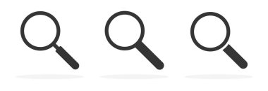 Vektör Büyüteç simgelerinin kümesi.