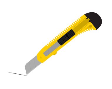 Vektör kırtasiye bıçağı izole edildi.