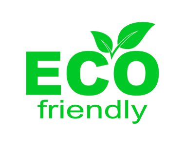 Çevre dostu bir çevre. Vektör tasarım ögesi.