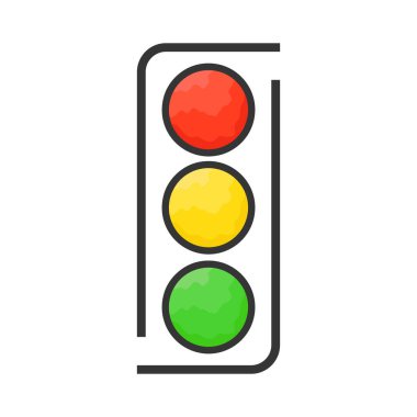 Trafik ışığı simgesi - vektör.
