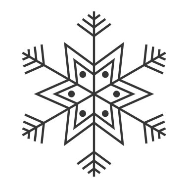 Kar Tanesi simgesi - vektör.
