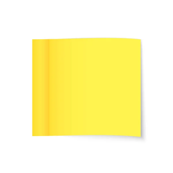 Gele papieren sticker - vectorillustratie. — Stockvector