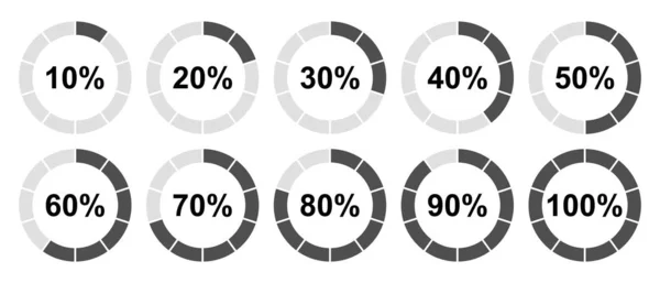 Indicateurs vectoriels en pourcentage — Image vectorielle