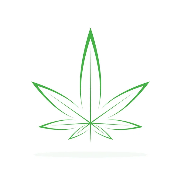 大麻ベクトルのロゴ. — ストックベクタ