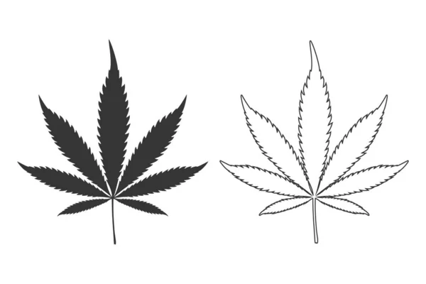 Cannabis vektor ikon isolerad. — Stock vektor