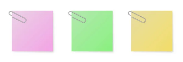 Set van kleur vector nota papieren — Stockvector
