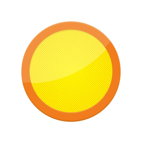 Botón de círculo vectorial en diseño de arte pop . — Vector de stock