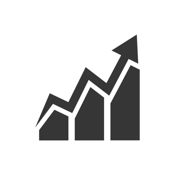 Icono de barra de crecimiento gráfico vectorial . — Vector de stock