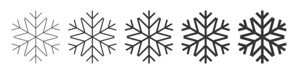 Комплект снежинок - вектор . — стоковый вектор