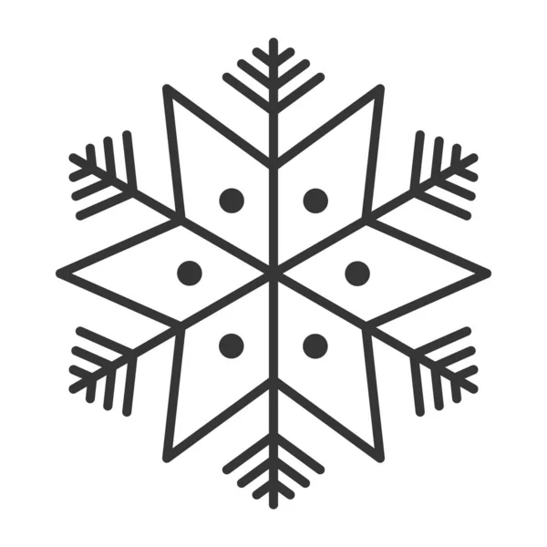 Copo de nieve icono - vector . — Vector de stock