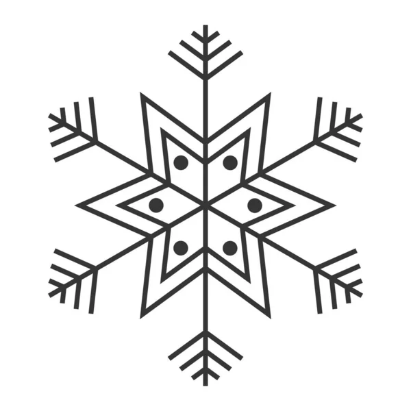 Copo de nieve icono - vector . — Vector de stock