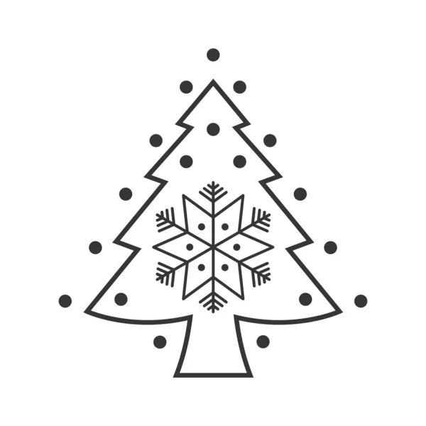 Vetor Árvore de Natal isolado — Vetor de Stock