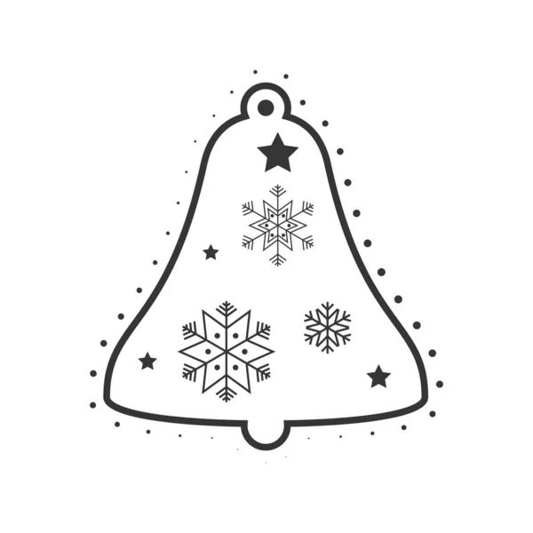 Vector campana de Navidad aislado — Archivo Imágenes Vectoriales