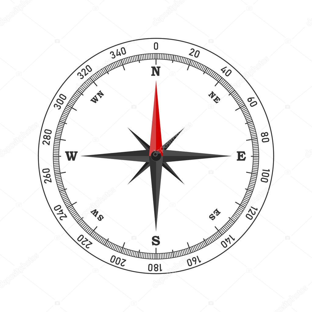 Compass icon - vector.